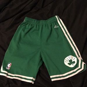 Celtics NBA adidas boys green basketball shorts